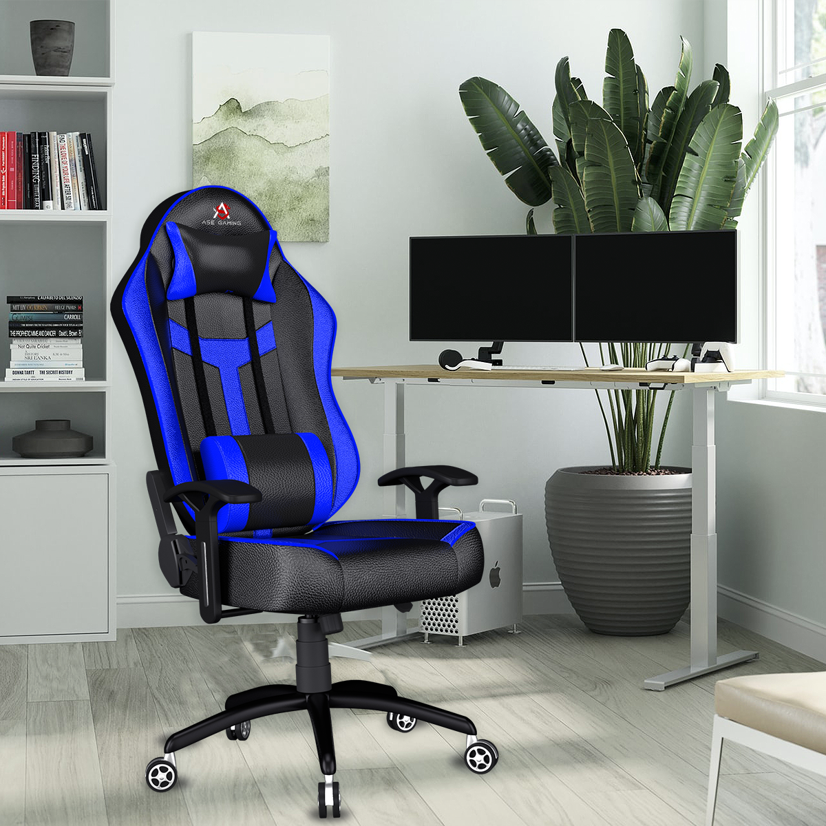 ASE Gaming Ranger Series Gaming Chair With Metal Base(Blue & Black)