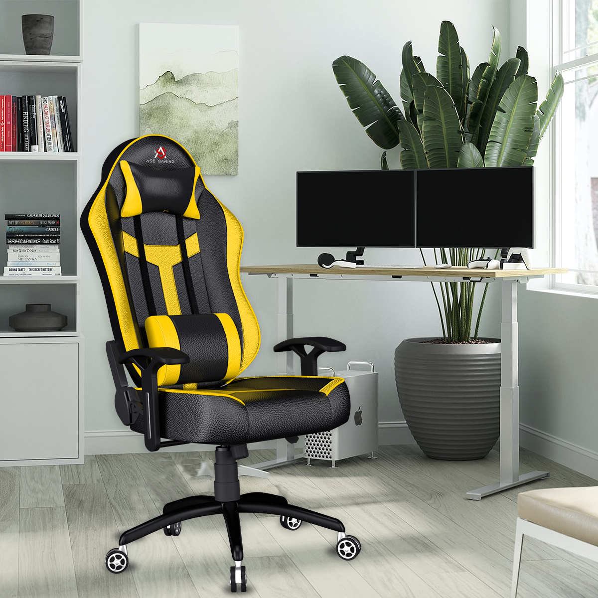 ASE Gaming Ranger Series Gaming Chair With Metal Base(Yellow & Black)