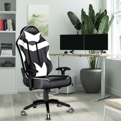 ASE Gaming Infinity Series Gaming Chair With Metal Base(White & Black)