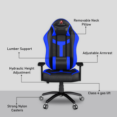 ASE Gaming Ranger Series Gaming Chair With Metal Base(Blue & Black)