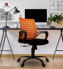 ASE Gaming Enigma Series Office Mesh Chair With Metal Base(Orange)