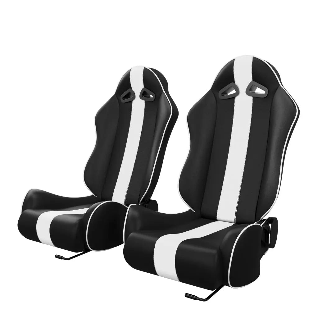 ASE Gaming APEX Racing Simulator Reclining Seats (White & Black) ASE GAMING