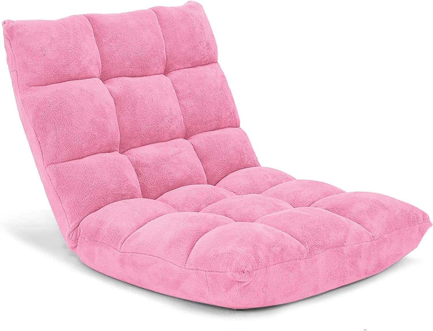 Pink ASE GAMING Adjustable Cushioned Floor Gaming Chair with a soft and cozy design for comfortable seating