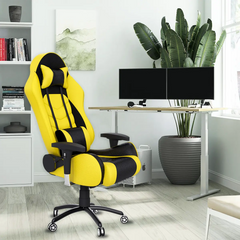 Comfortable Gaming Chair Yellow and Black from ASE Gaming with ergonomic design for gamers