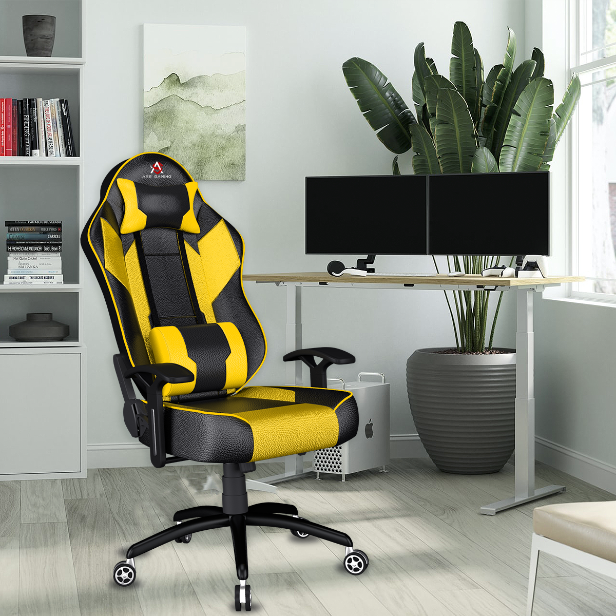 Stylish ASE Gaming Chair Yellow and Black with ergonomic design for comfortable gaming sessions