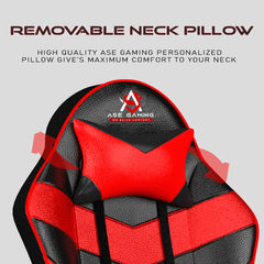 Infinity Series Gaming Chair Red with Removable Neck Pillow for Maximum Comfort during Long Gaming Sessions