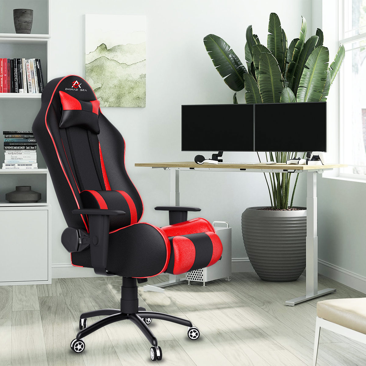 ASE Gaming Gold Series Gaming Chair With Metal Base(Red & Black)