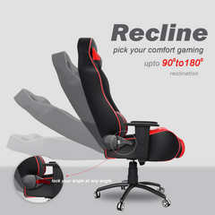 ASE Gaming Gold Series Gaming Chair With Metal Base(Red & Black)