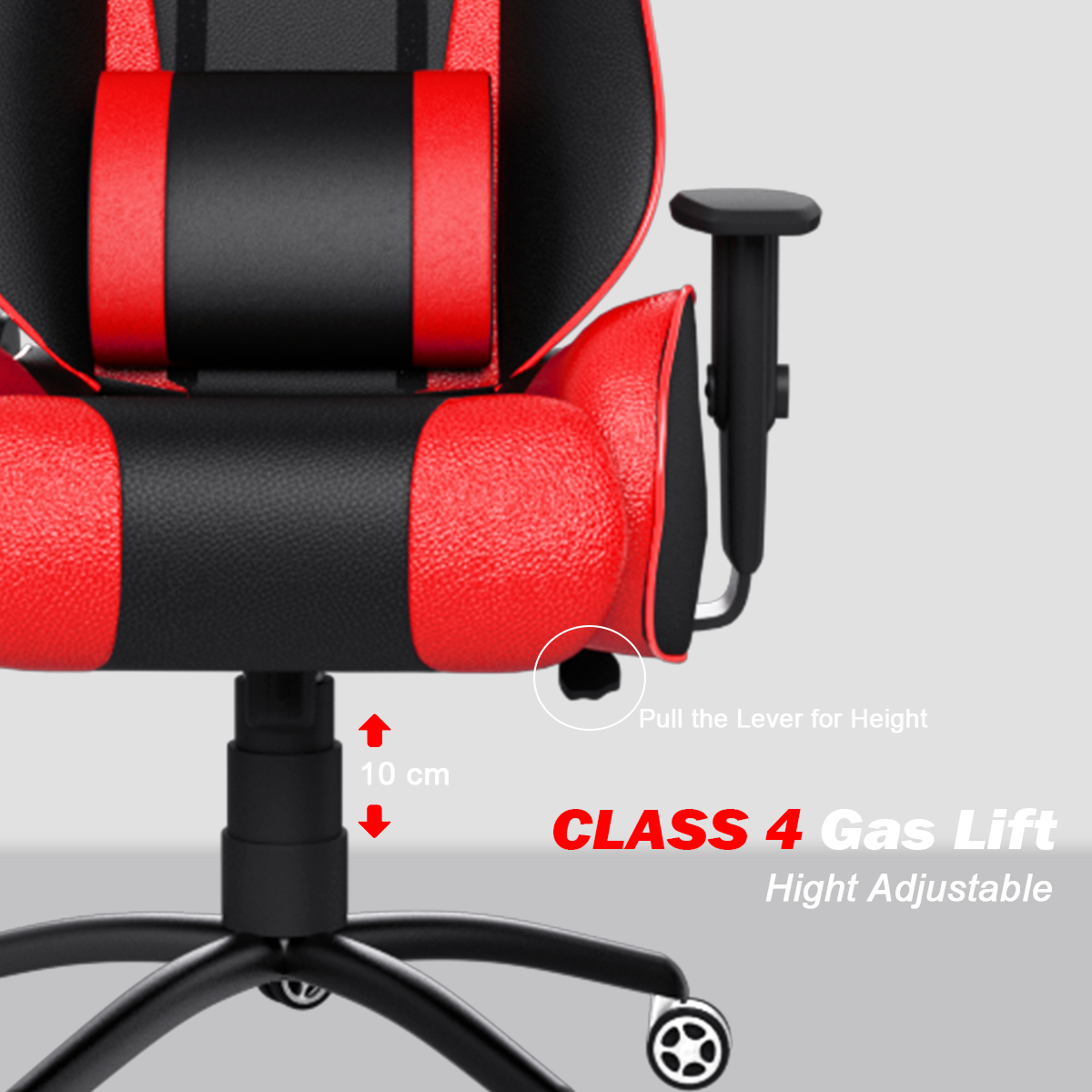 ASE Gaming Gold Series Gaming Chair With Metal Base(Red & Black)