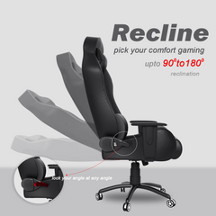 ASE Gaming Gold Series Gaming Chair With Metal Base(Black)