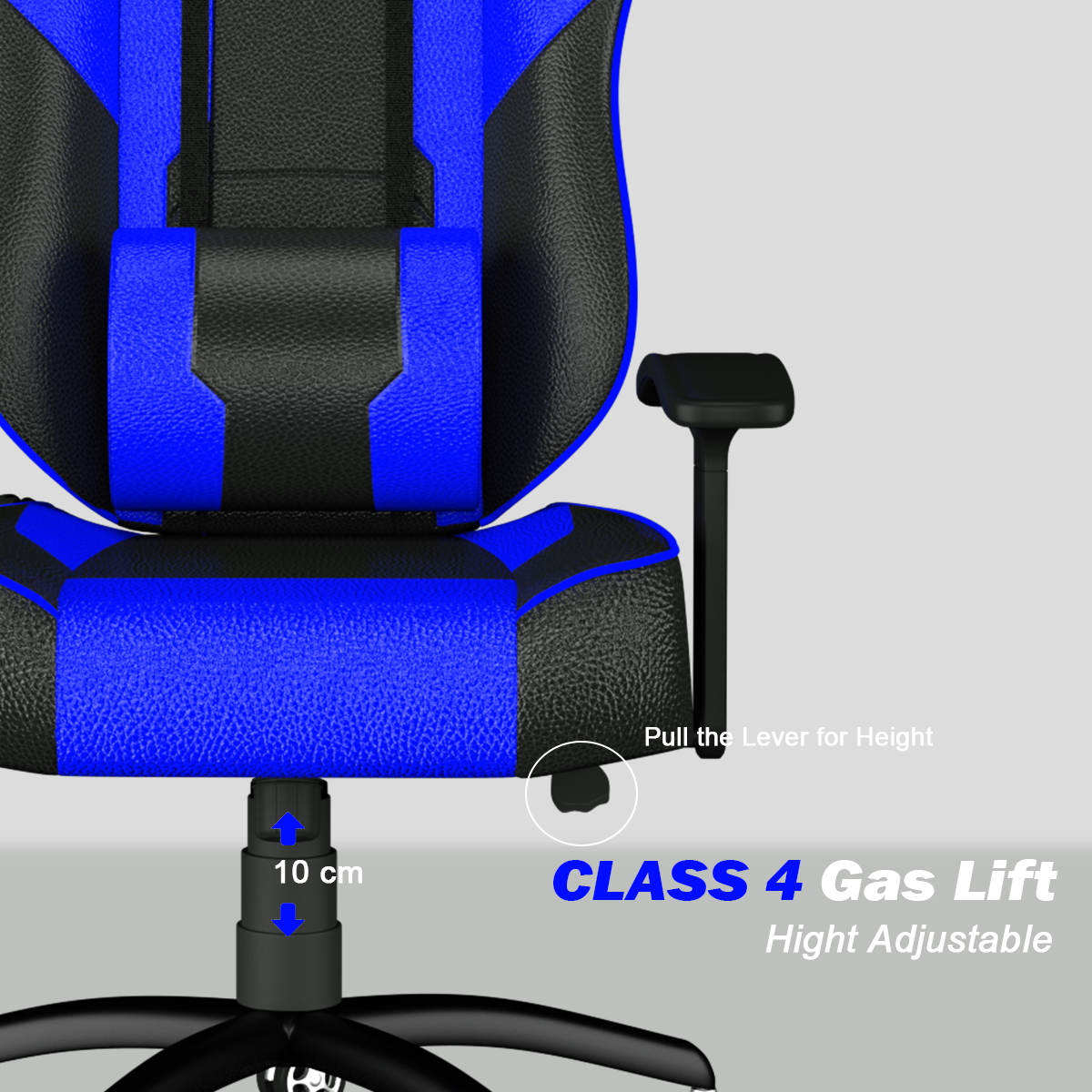 ASE Gaming Modern Series Gaming Chair With Metal Base(Blue & Black)