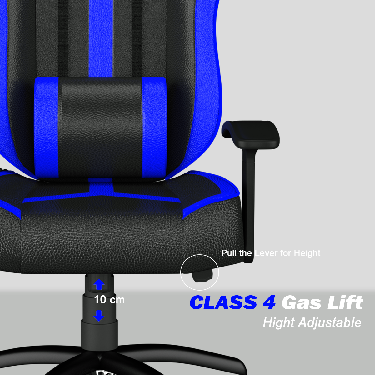 ASE Gaming Ranger Series Gaming Chair With Metal Base(Blue & Black)