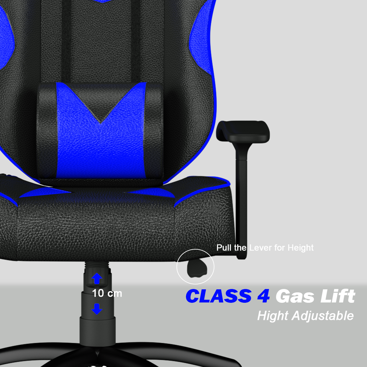 ASE Gaming Infinity Series Gaming Chair With Metal Base(Blue & Black)