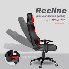 ASE Gaming Infinity Series Gaming Chair With Metal Base(Red & Black)