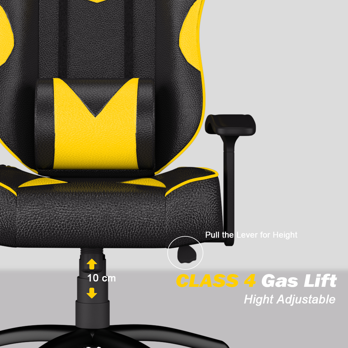 ASE Gaming Infinity Series Gaming Chair With Metal Base(Yellow & Black)