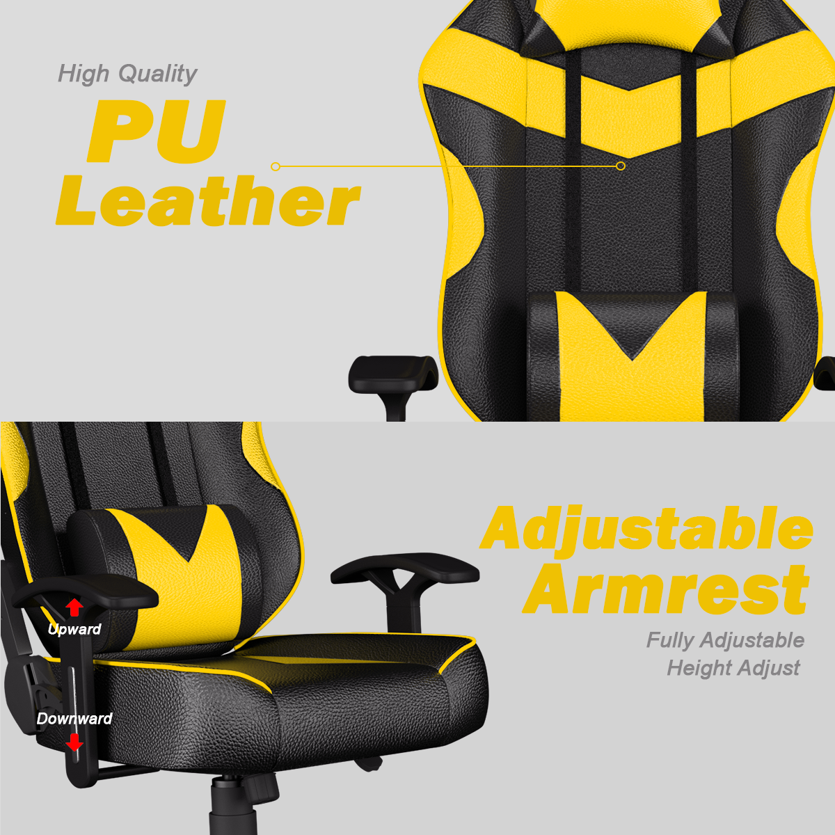 ASE Gaming Infinity Series Gaming Chair With Metal Base(Yellow & Black)