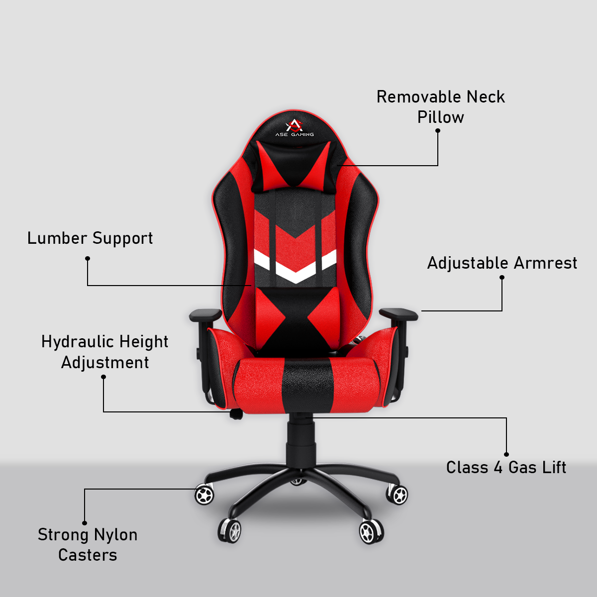 ASE Gaming Gold Series Gaming Chair With Metal Base(Multicolor)