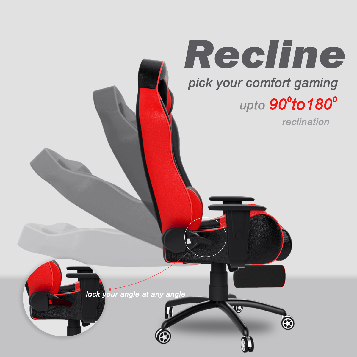 ASE Gaming Gold Series Gaming Chair With Footrest(Multicolor)