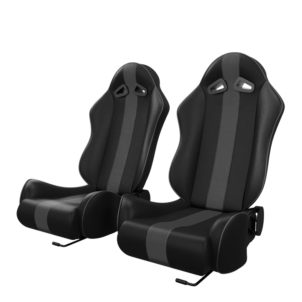 ASE Gaming APEX Racing Simulator Reclining Seats (Gray & Black)