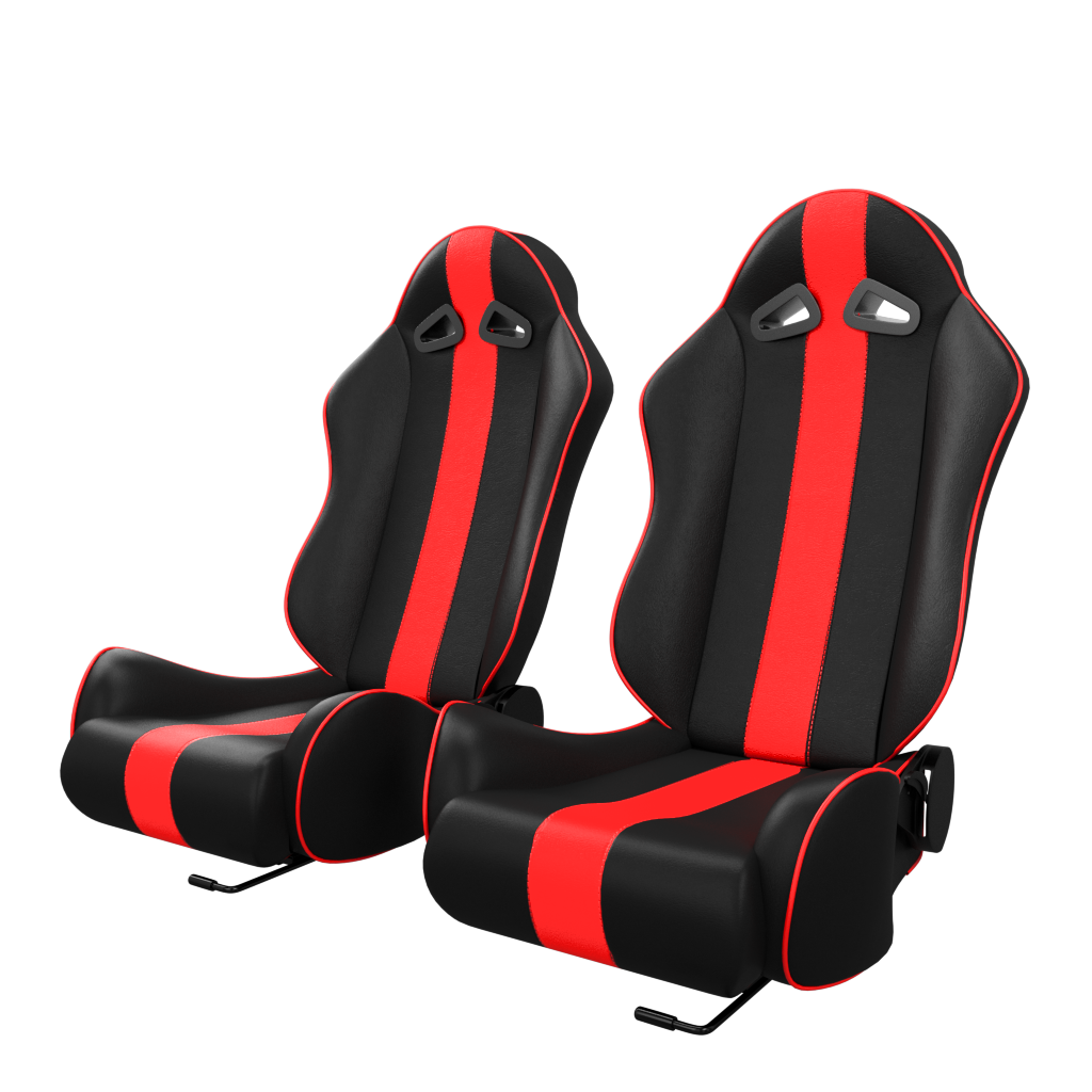 ASE Gaming APEX Racing Simulator Reclining Seats(Red & Black)