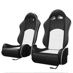 ASE Gaming TURBO Racing Simulator Seats Reclining Seats (White & Black)