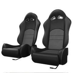 ASE Gaming TURBO Racing Simulator Seats Reclining Seats (Gray & Black)