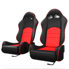 ASE Gaming TURBO Racing Simulator Seats Reclining Seats (Red & Black)