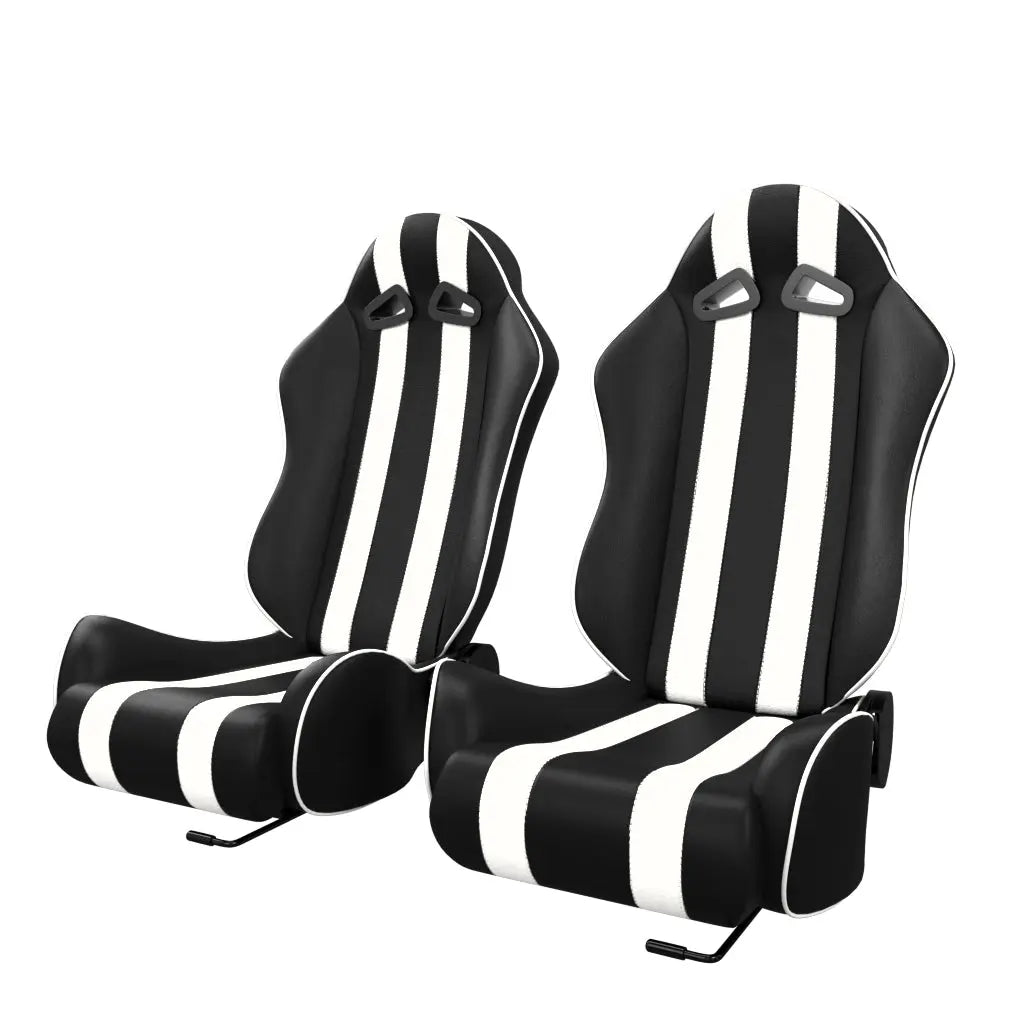 ASE GAMING Racing Seats Reclining Seats White And Black with ergonomic design for comfort during gaming