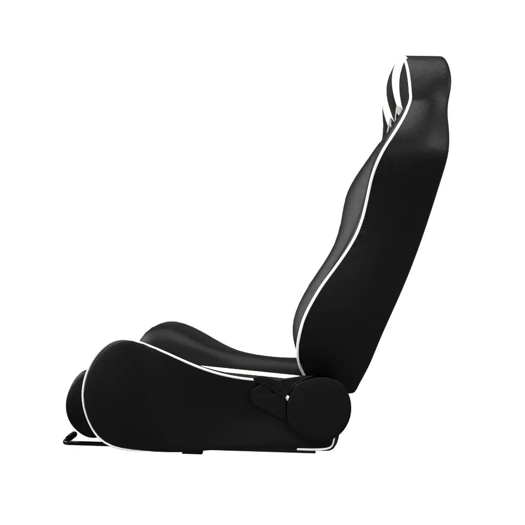 ASE GAMING Racing and Simulator Seats Reclining Seats White And Black with ergonomic design for comfort