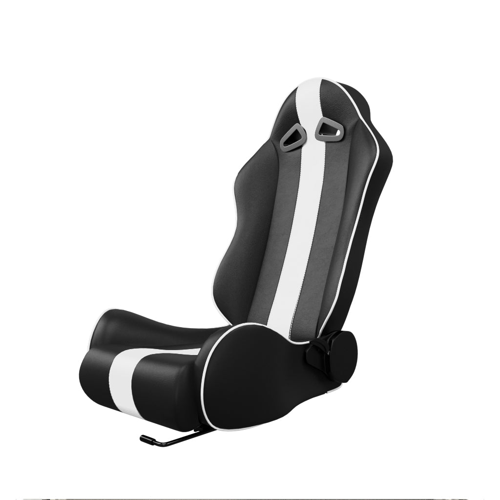 ASE Gaming APEX Racing Simulator Reclining Seats (White & Black)